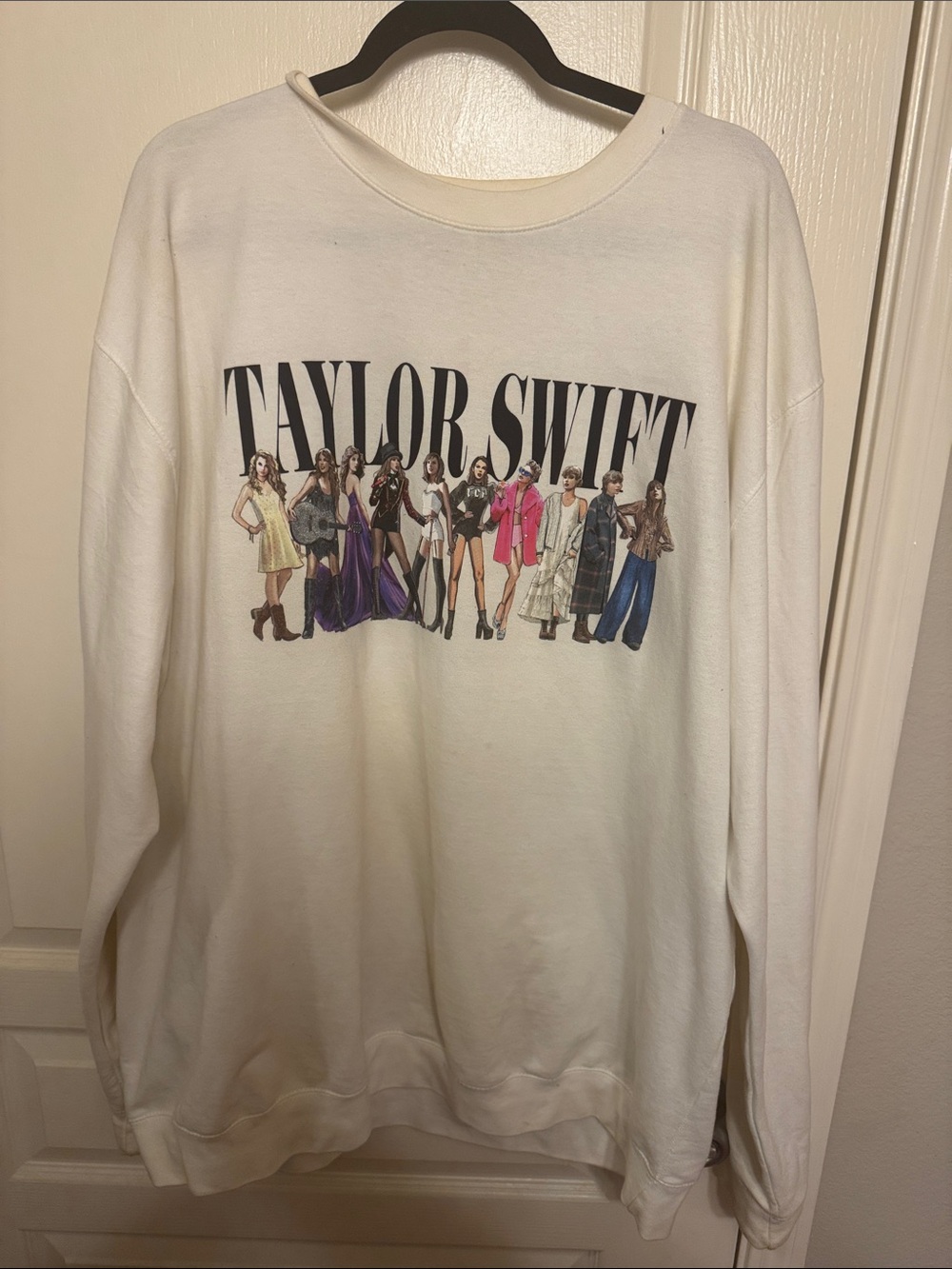 Taylor Swift White Graphic Crewneck Pullover